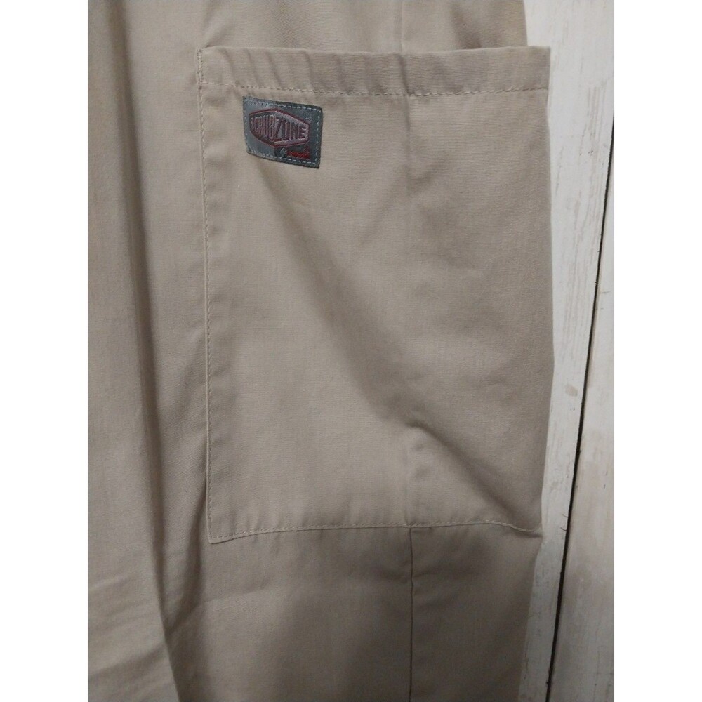 Scrub Zone Scrub Hospital Work Pants Tan Size 2X  Pockets Elastic Waist 2 PAIR - Picture 3 of 5